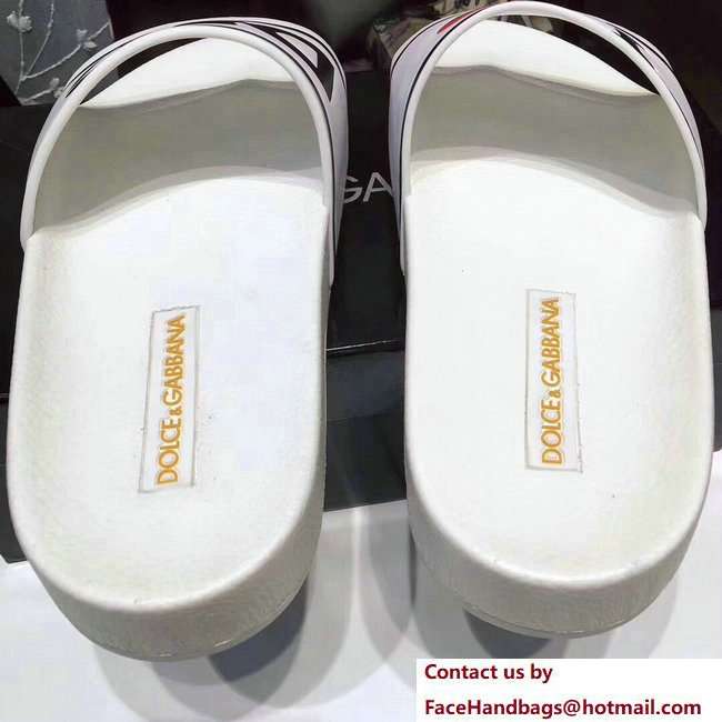 Dolce  &  Gabbana I Love D & G Slippers White 2018